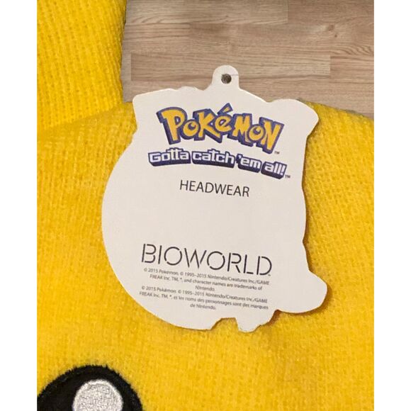 Pokemon Pikachu Knit Beanie Hat BioWorld 2015 OFFICIAL Skull Cap Winter Hat - Picture 5 of 7